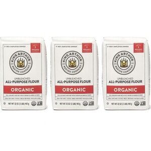 96 oz Unbleached Organic All Purpose Flour Pack of 3 (2lb) Bags